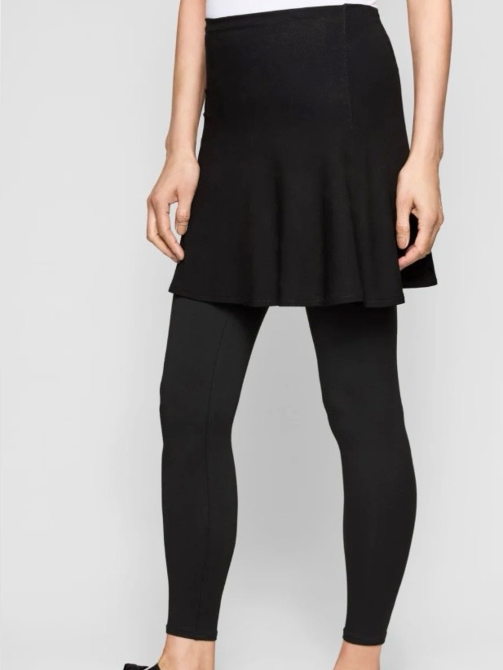 Sassy Skirted Black Legging. SZ MED. All one piece.  Boutique F.H. Clothing Co